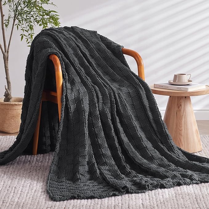 Knitted Weighted Blanket for Adult, No Beads Heavy Blanket 60” x 80'' 17lbs - Image 2