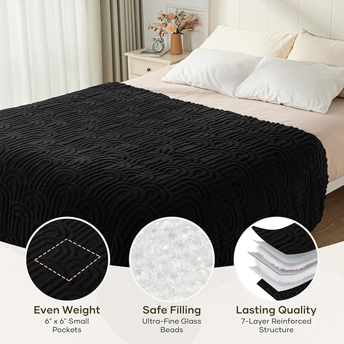 Cottonblue Jacquard Weighted Blanket - Image 4