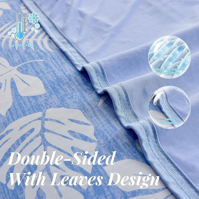 OIGAE Cooling Blanket with Double Sided Cold Effect Bed Throw - Image 4