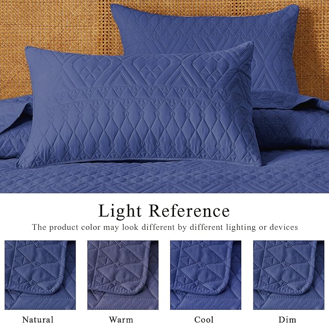 akkialla King/Cal King Size Quilt Bedding Set, Modern Style Geometric Pattern - Image 4