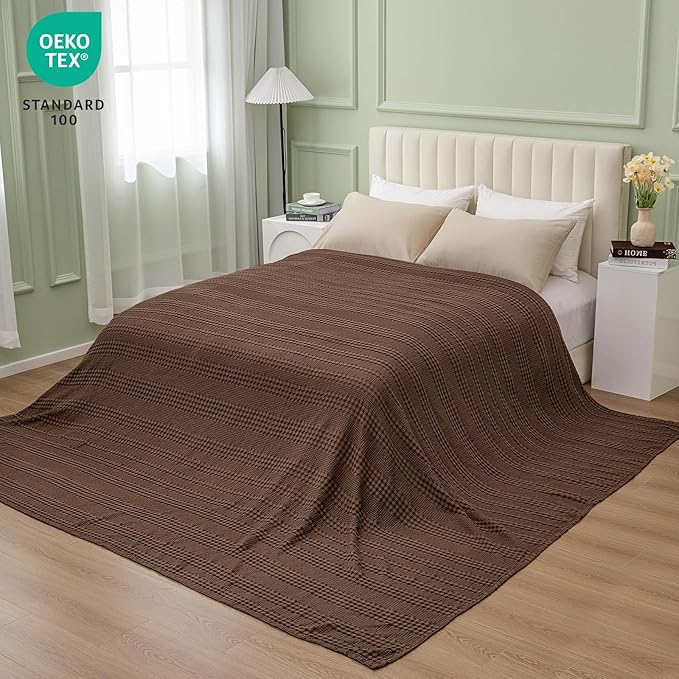 PHF Cooling Waffle Blanket California King Size, Lightweight 60% Rayon from - Image 6