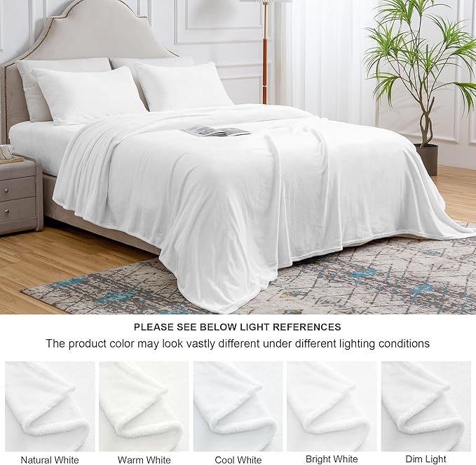 BEDELITE Flannel Sheets Full Size Bright White - Image 9