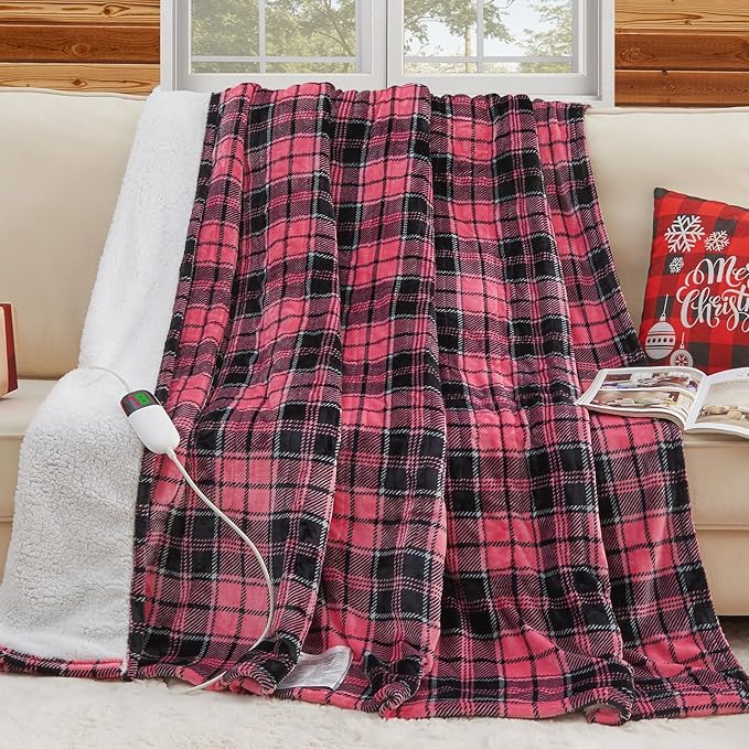 Pink Heated Blanket Electric Full Size, 72X84 Heating Blanket - Image 6
