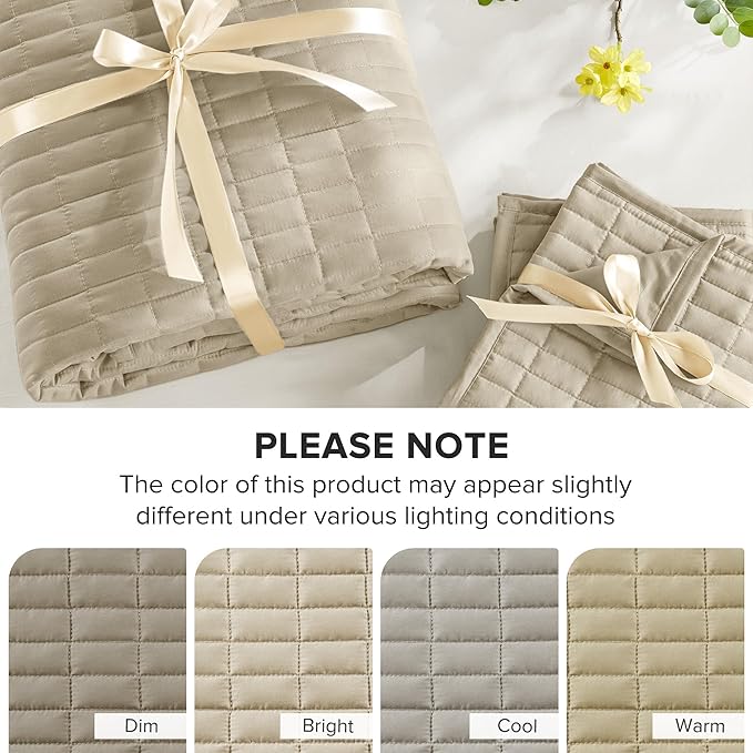 Comfort Spaces Queen Quilt Set Modern Reversible Plaid Coverlet Queen Bedding - Image 8