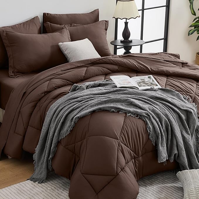 HEVUMYI Brown Full Comforter Set by HEVUMYI
