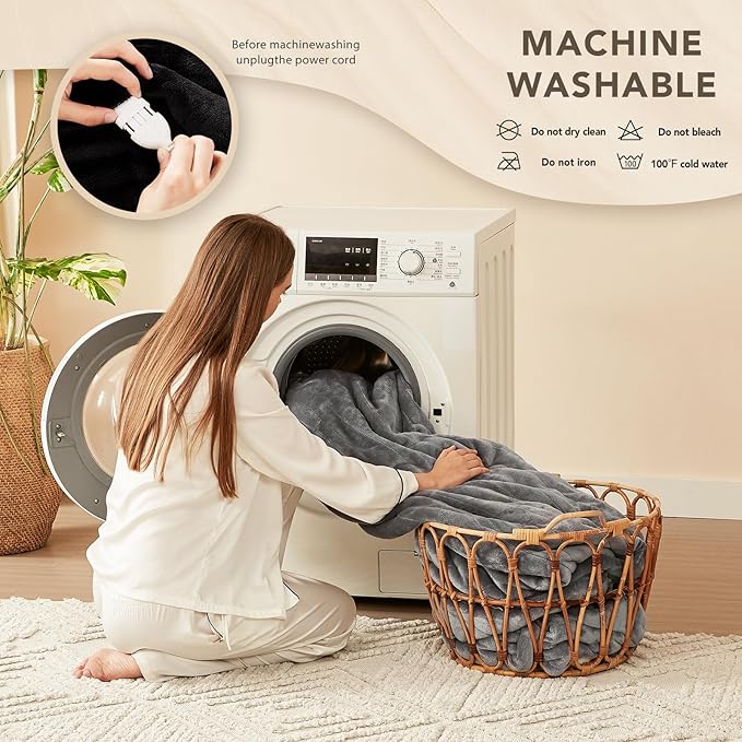 Homemate Heated Electric Blanket Queen Size - Image 7