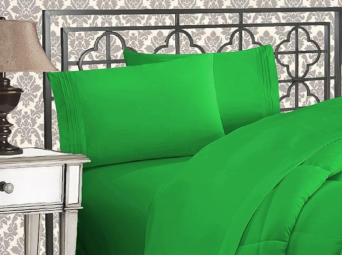 Elegant Comfort Luxurious 1500 Premium Hotel Quality Microfiber Three Line by ELEGANTCOMFORT