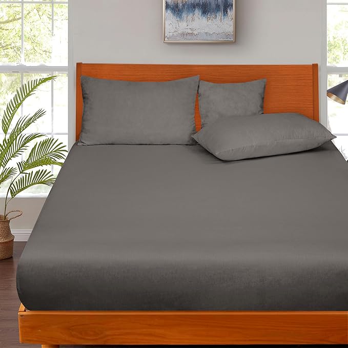 ROYALE LINENS 300 Thread Count 100% Long Staple Combed Cotton Fitted Sheet - Image 8
