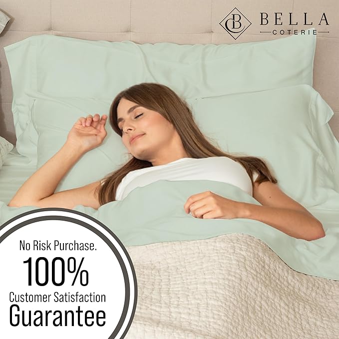 Bella Coterie Luxury Bamboo Viscose Queen Size Fitted Sheet Only | 100% - Image 5