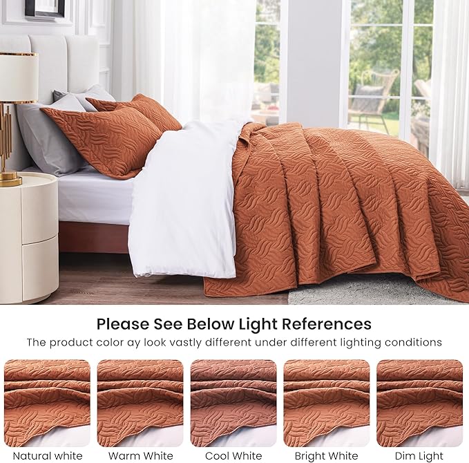 Love's cabin Quilts for Full Bed Umber Bedspreads Bedding Set - Image 5