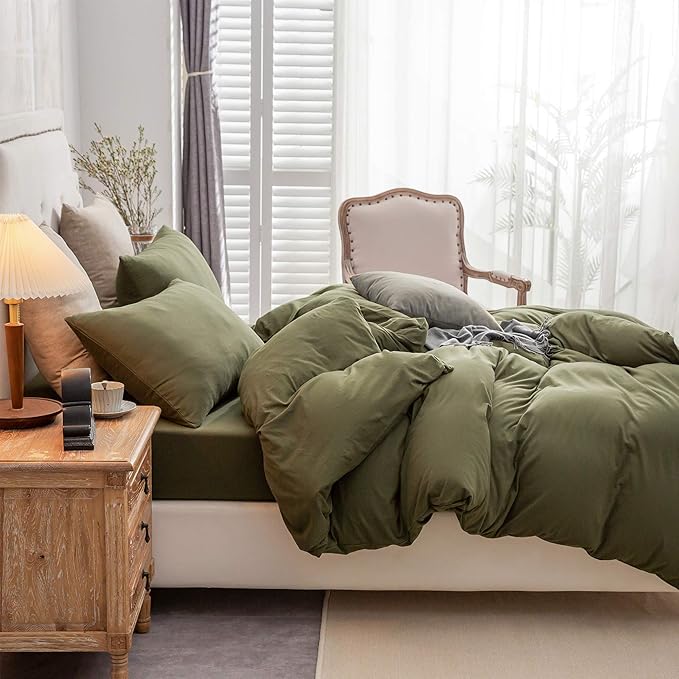 PURE ERA Jersey Knit Duvet Cover Set 100% T-Shirt Cotton Super Soft Comfy 3pc - Image 3