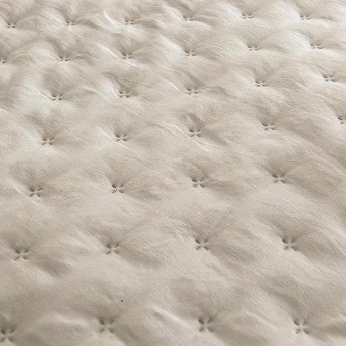 ROARINGWILD Beige King Size Quilt Bedding Set - Image 5
