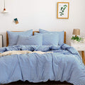JELLYMONI 100% Natural Cotton 3pcs Striped Duvet Cover Sets, by JELLYMONI