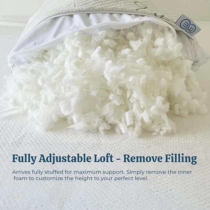 OMEO 2 Pack Standard Size Rayon Derived from Bamboo Pillow - Image 3