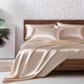 MR&HM Satin Bed Sheets, Queen Size Sheets Set by MRHM