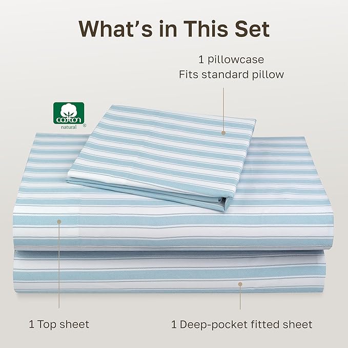 California Design Den Soft 100% Cotton Sheets Twin XL Size Set, 400 Thread - Image 4