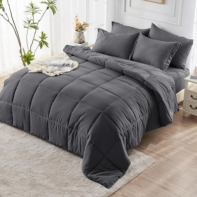 JOLLYVOGUE Full Comforter Set, Ultra-Soft Bed in a Bag Full Size 7 Pieces - Image 8