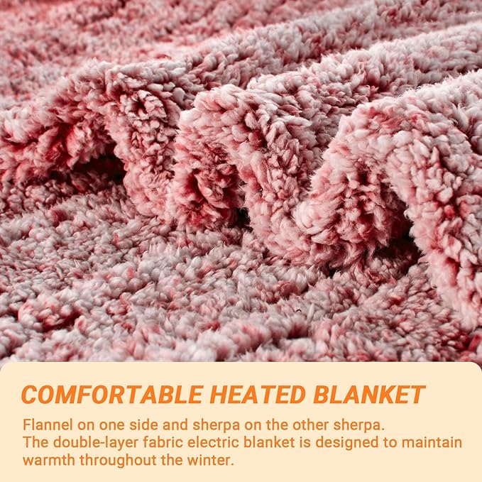 Heated Blanket Heated Throw, Electric Blanket 50"x60" Heating Blanket - Image 4