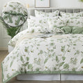 FADFAY Green Duvet Cover Set Full Floral Bedding 100% Cotton Shabby Vintage by CottonWorldSweetDream
