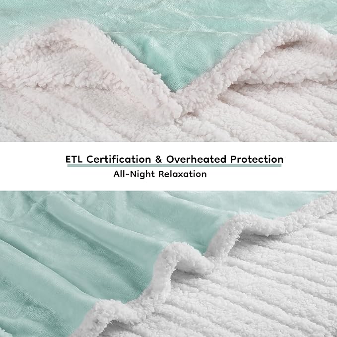 LaffyLo Electric Heated Blanket Full Size 72 x 84, Fast Heating Blanket - Image 2