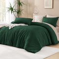 Andency Dark Emerald Green California King Comforter Set, 3 Pieces Boho Tufted by Andency