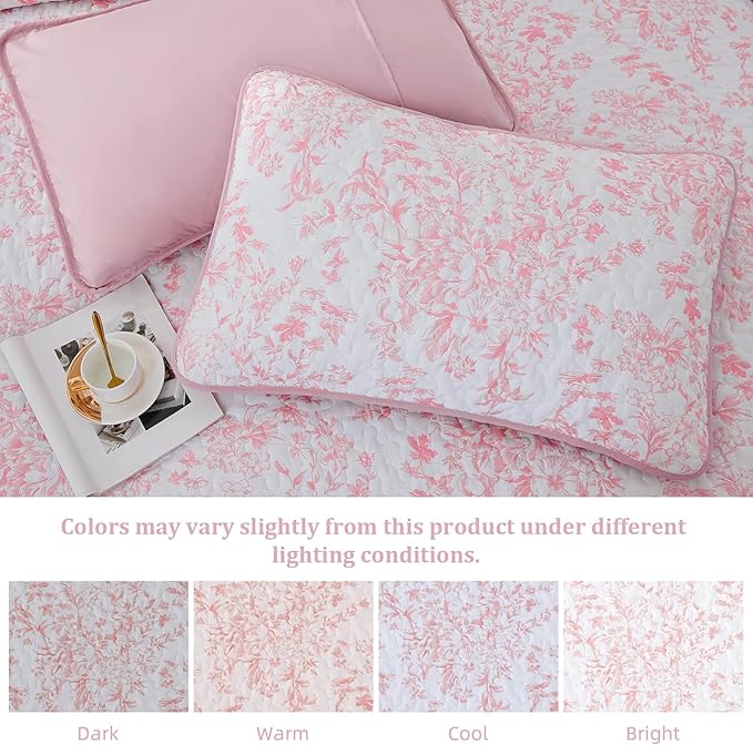 WONGS BEDDING Quilt King Size, Botanical Quilt - Image 6