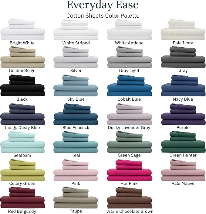 California Design Den Soft 100% Cotton Queen Sheet Set, 400 Thread Count Good - Image 8
