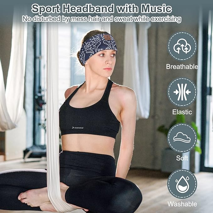 2-Pack Sleeping Headphones, Upgraded Bluetooth Headband - Image 4