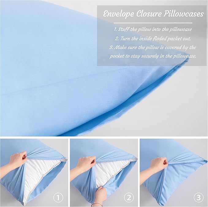 NTBAY Standard Pillow Cases Set of 2, 2 Pack Brushed Microfiber 20x26 Pillow - Image 4