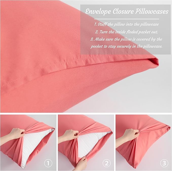 NTBAY King Pillow Cases Set of 2, 2 Pack Brushed Microfiber 20x36 Pillow Cases - Image 4