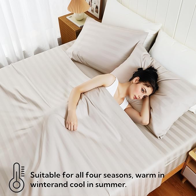 Cotton Flat Sheets Only, 600 TC 100% Cotton Flat Sheet Top Sheet Only, King - Image 7