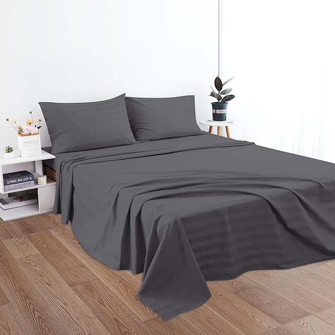 Cotton Full Flat Sheet Only, 600 Thread Count 100% Egyptian Cotton Top Sheet - Image 5