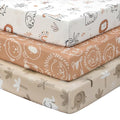 Baby Crib Sheets for Boys and Girls, 3 Pack Toddler Bed Sheets for 52”x28” by FIEMOL