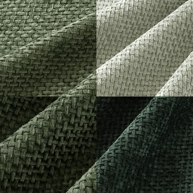 MIULEE Pack of 4 Couch Throw Pillow Covers 18x18 Inch Green Soft Decorative - Image 2