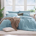 WRENSONGE King Size Comforter Set- 7 Pieces Soft Blue Bed in a Bag by WRENSONGE