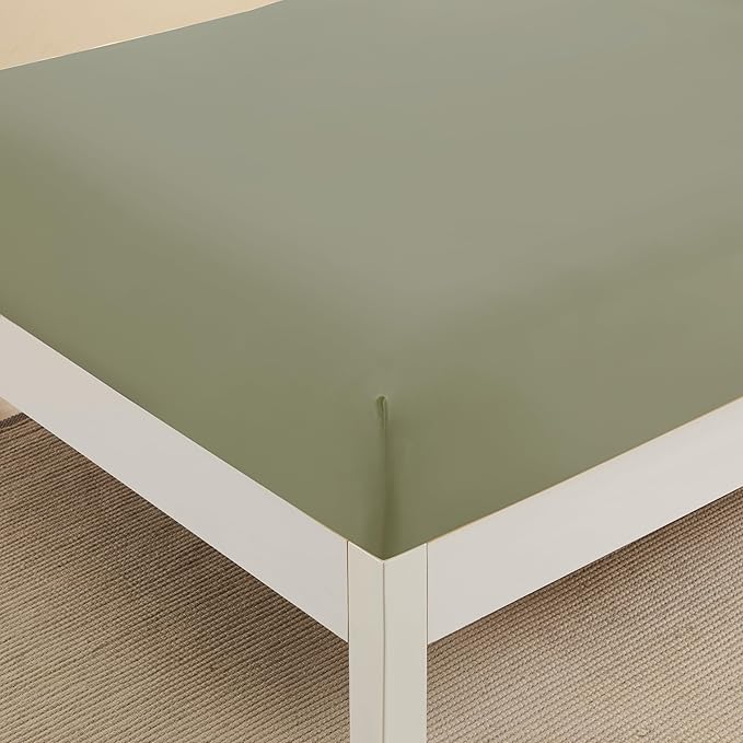 Twin XL Fitted Sheet Only with Full Elastic & Built in Corner Sheet Straps to - Image 3