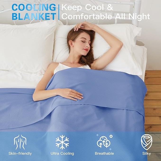 AmyHomie Cooling Blanket King Size, 100% Rayon Derived from Bamboo, Cool Summer - Image 2