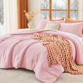 MUXHOMO Pink California King Comforter Set, All Season Ultra Soft Down by MUXHOMO