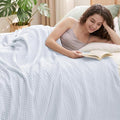 PHF Cooling Waffle Blanket King Size, Lightweight 60% Rayon from Bamboo & 40% by PHF