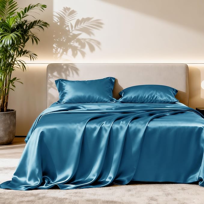 Love's cabin Satin Queen Sheets Set by Lovescabin