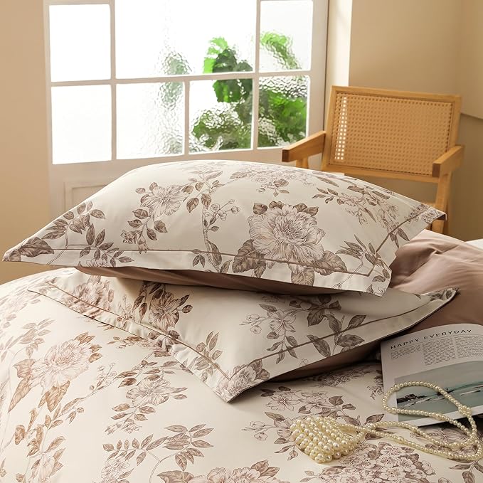 Duvet Cover Set King Size Floral Pattern 600 Thread Count Ultra Soft 100% Long - Image 5
