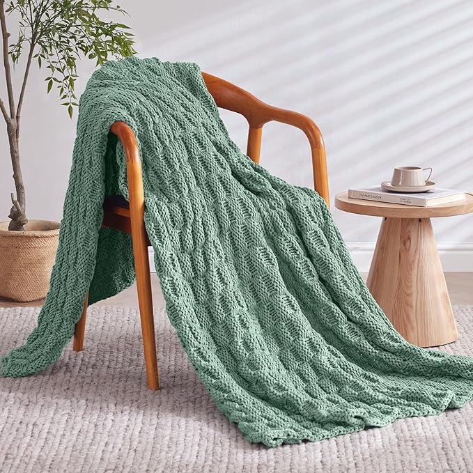 Knitted Weighted Blanket for Adult, No Beads Heavy Blanket 48” x 72'' 10lbs - Image 2