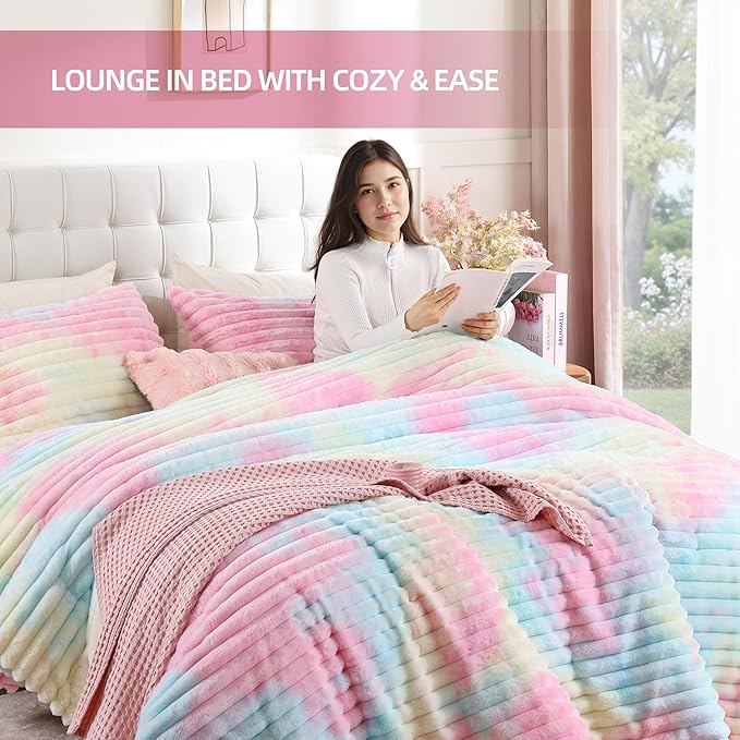 Smoofy Fluffy King Size Comforter Set 3 Pieces - Image 6