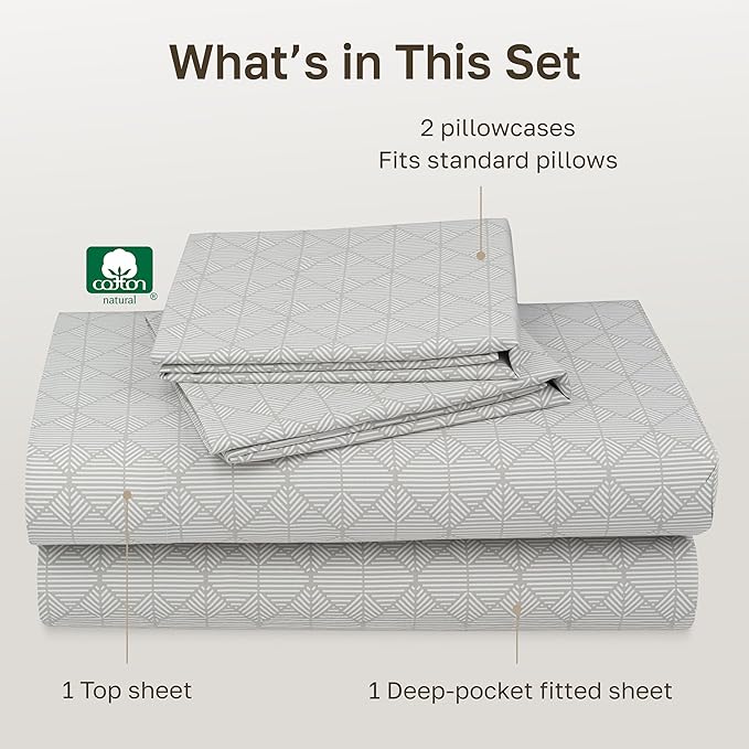 California Design Den Soft Full Size 100% Cotton Sheet Sets, 400 TC Good - Image 4