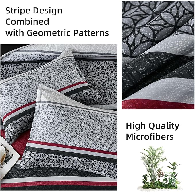 WONGS BEDDING 7 Pieces Comforter Set King Size - Image 5