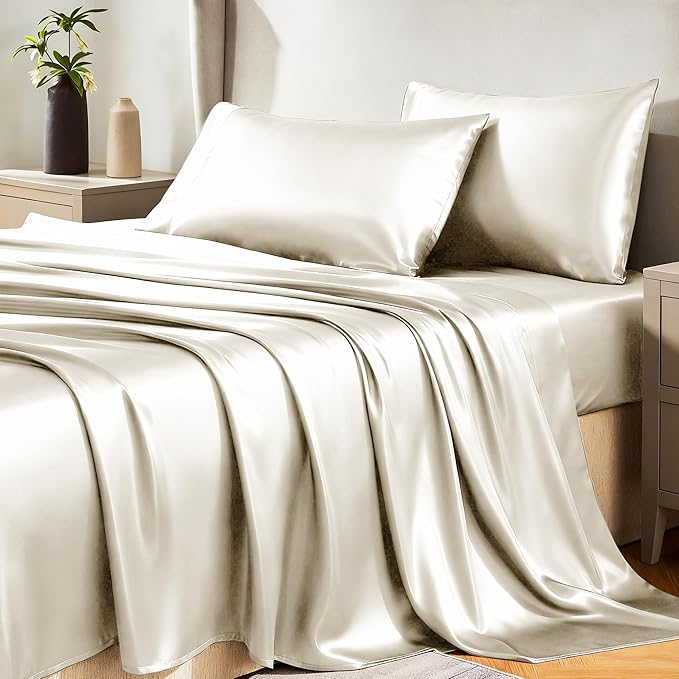 CozyLux Satin Sheets King Size Sheet Set by CozyLux