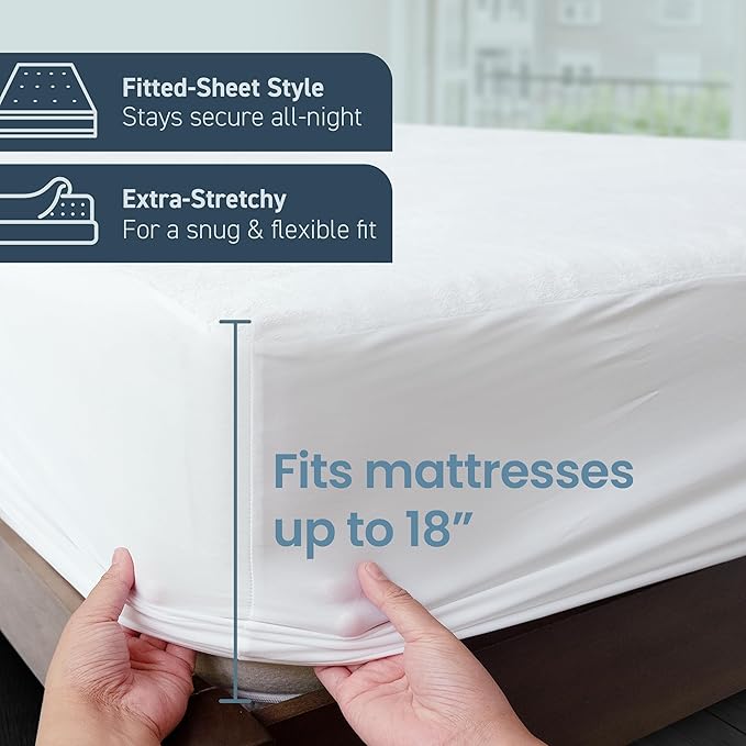 SafeRest Waterproof Full Size Mattress Protector - Image 4