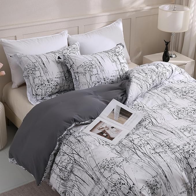 LONAVA King Botaincal 3 Pcs Duvet Cover Set, Breathable Soft Microfiber Deep - Image 8