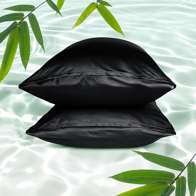 Bare Home 100% Rayon Made from Bamboo Luxury Standard Size Set of 2 Cooling by BareHome