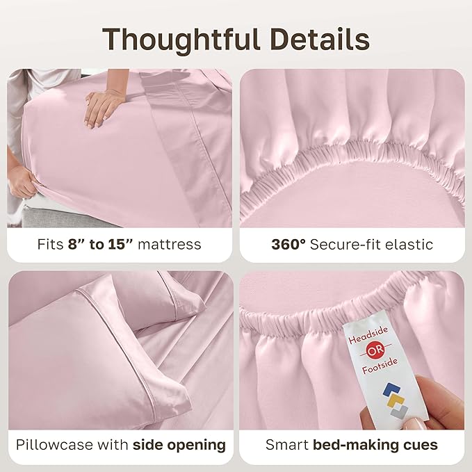 California Design Den Soft Twin XL 100% Cotton Sheet Sets, 400 Thread Count - Image 5